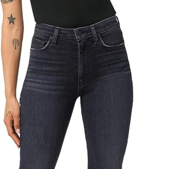 HUDSON JEANS Holly High Rise Flare Jeans in Mysterious Black Size 34 Petite New - Picture 6 of 14